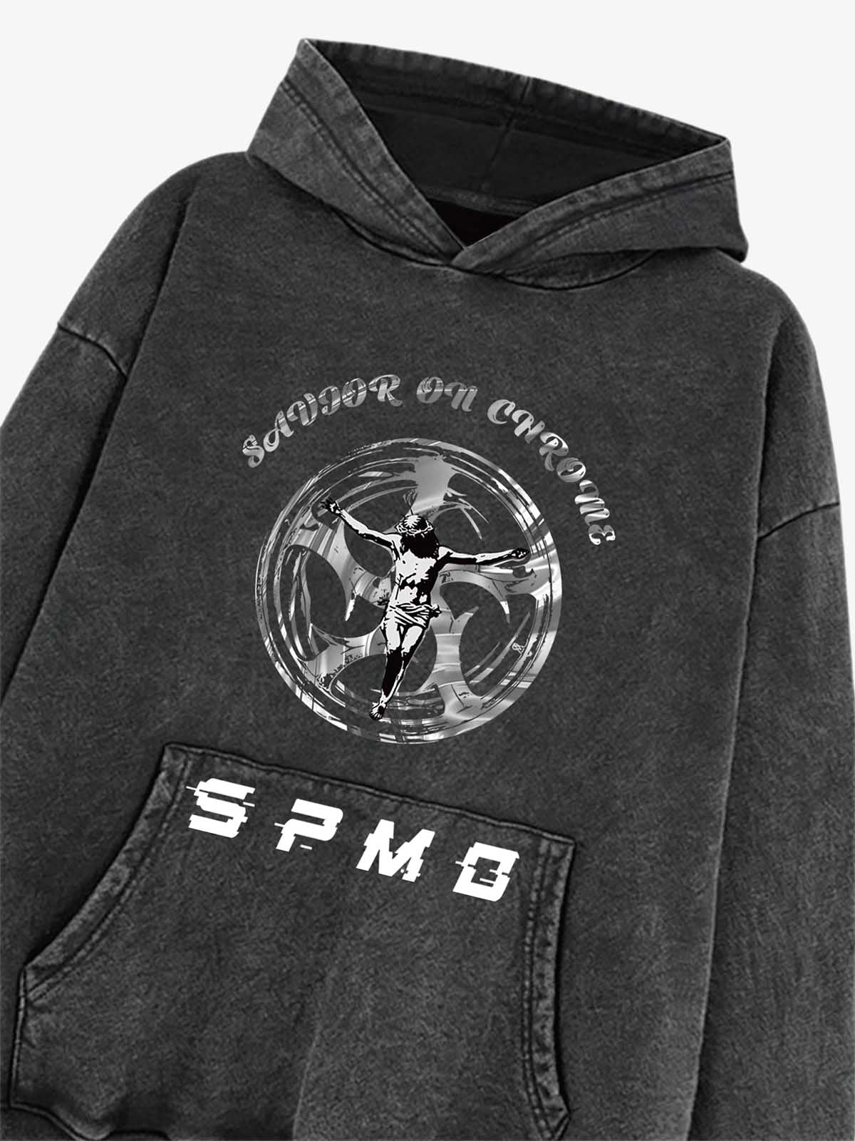SAVIOR ON CHROME Graphic Hoodie - Image 4