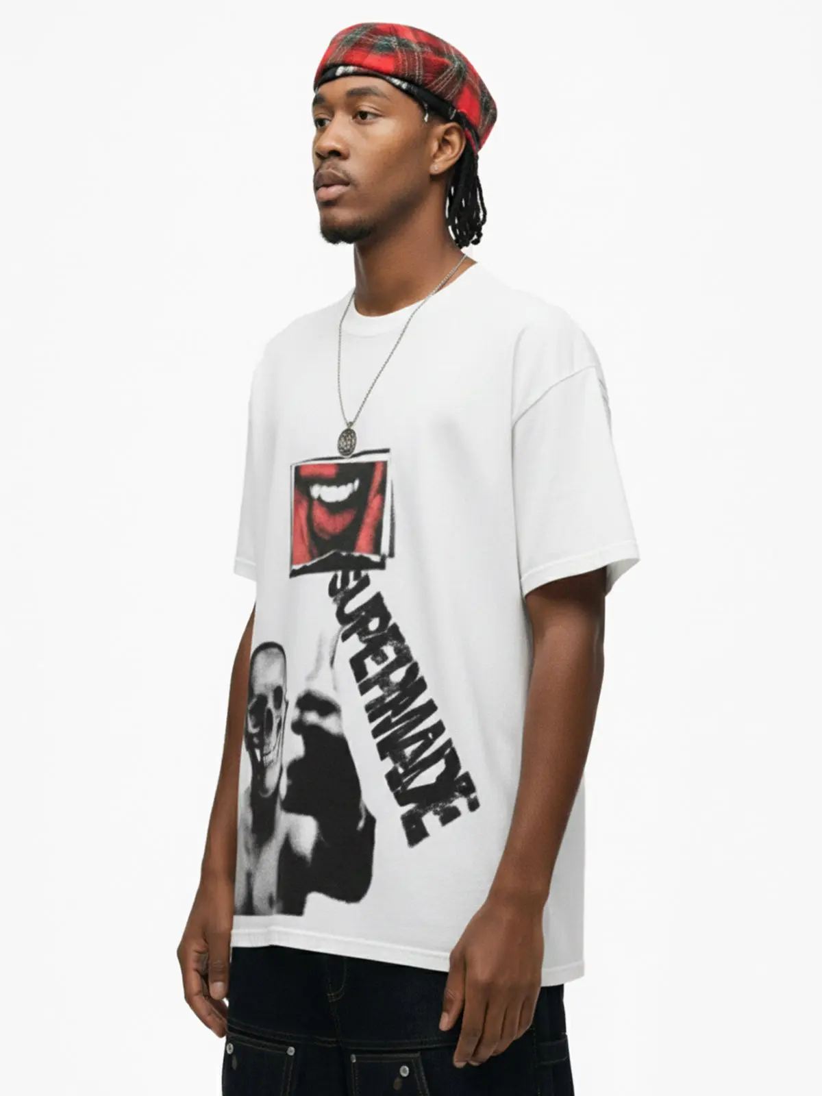 Skull Graphic Gothic Print T-Shirt - Image 3