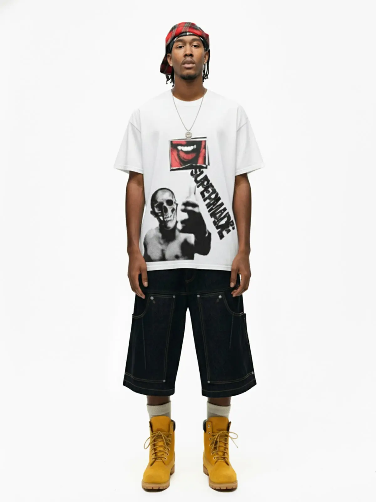 Skull Graphic Gothic Print T-Shirt - Image 4
