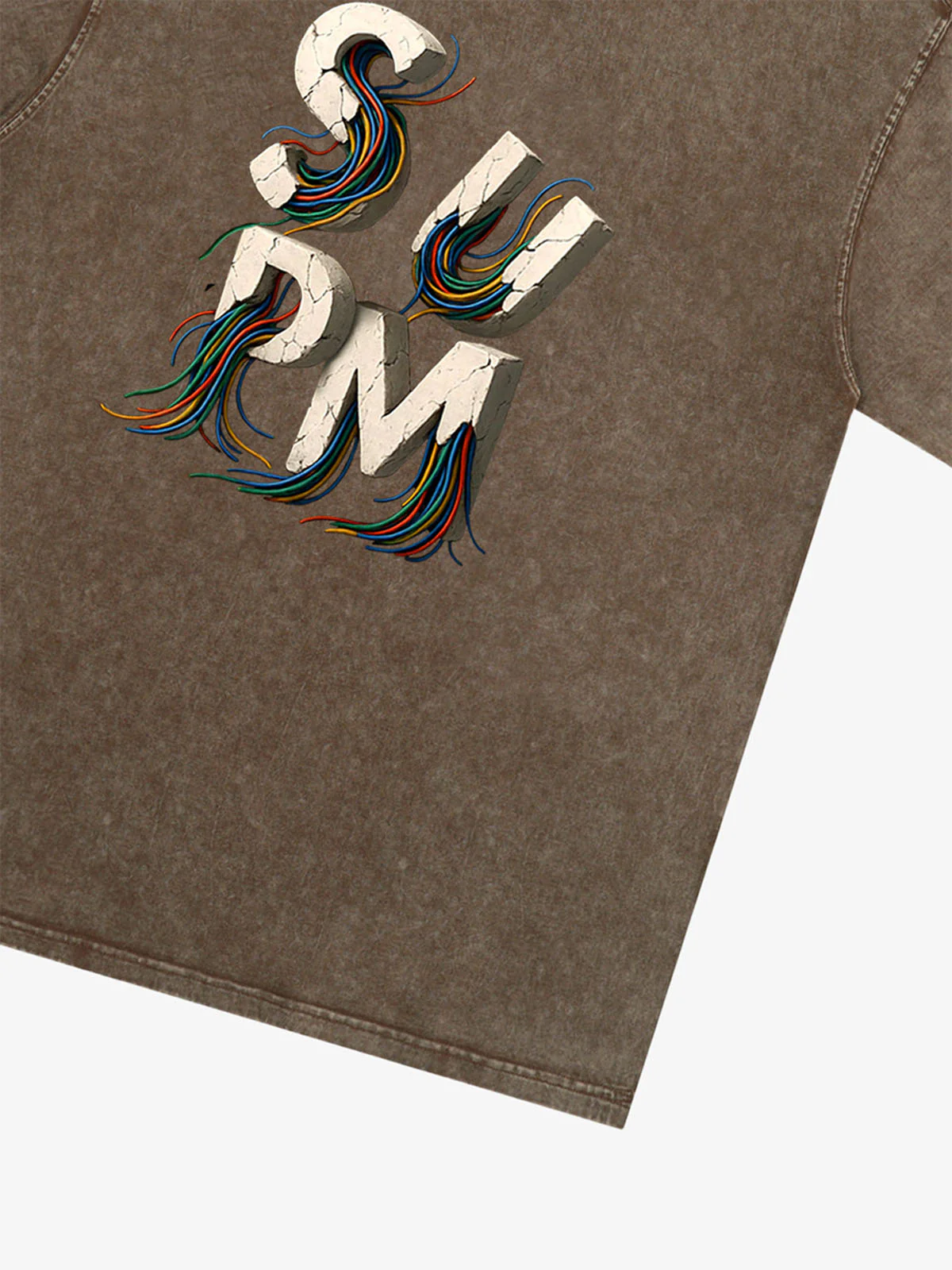 SPMD Letter Cable Graphic T-Shirt - Image 29