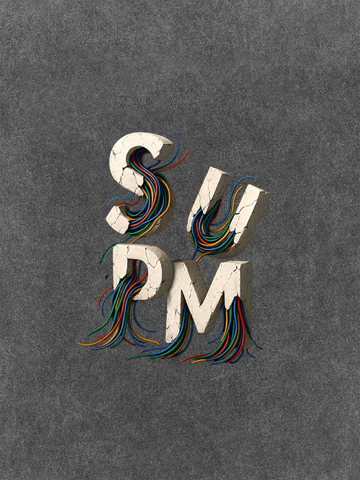 SPMD Letter Cable Graphic T-Shirt - Image 30