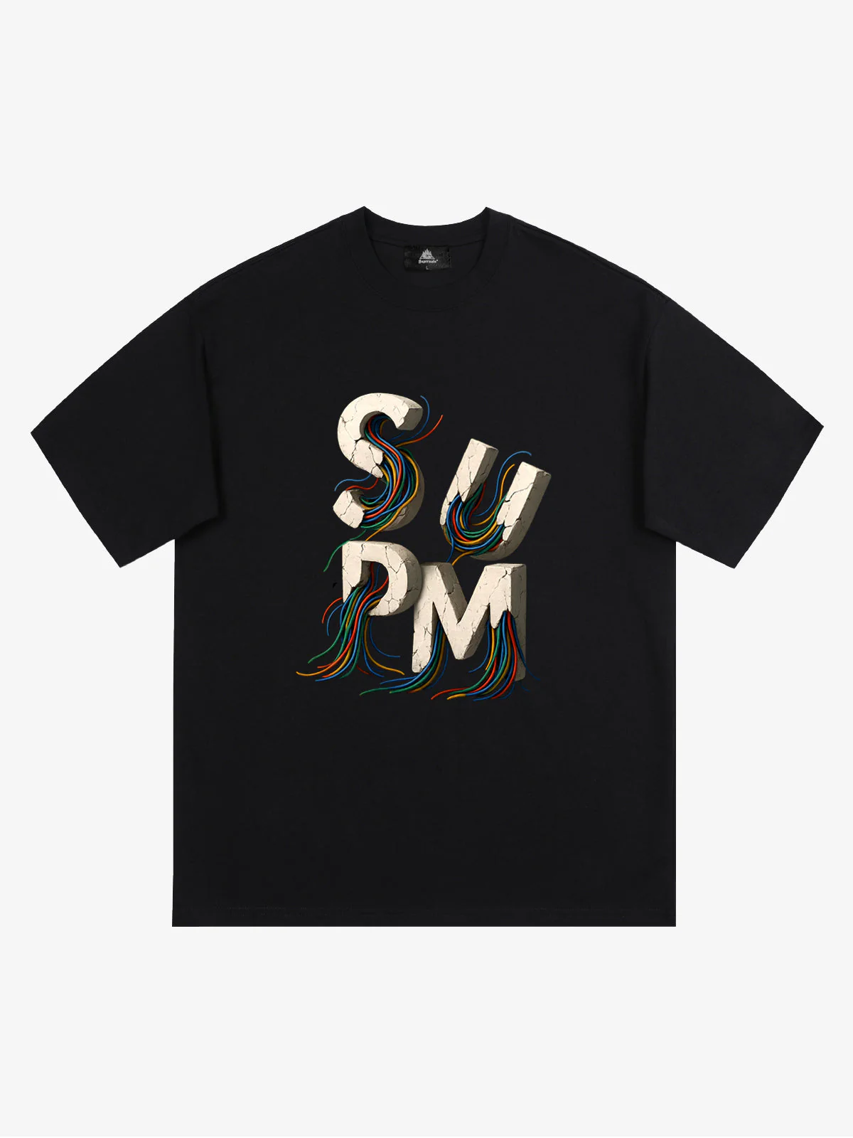 SPMD Letter Cable Graphic T-Shirt - Image 4