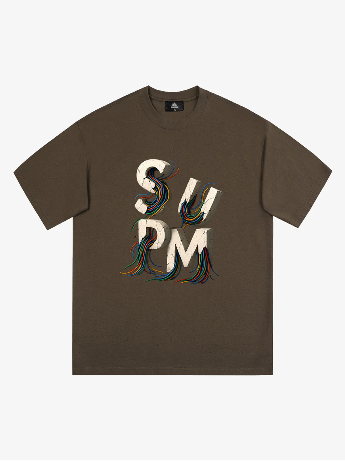 SPMD Letter Cable Graphic T-Shirt - Image 7