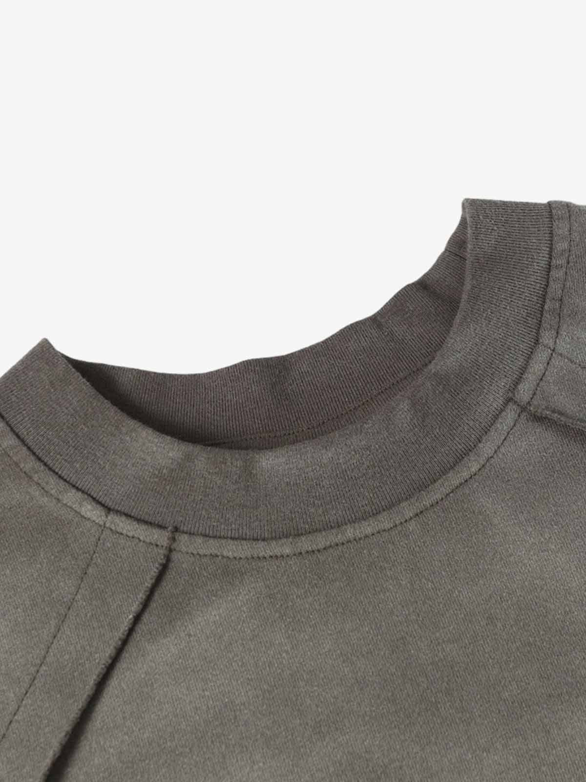 Spray Washed Raw Edge Raglan Knit T-Shirt - Image 9