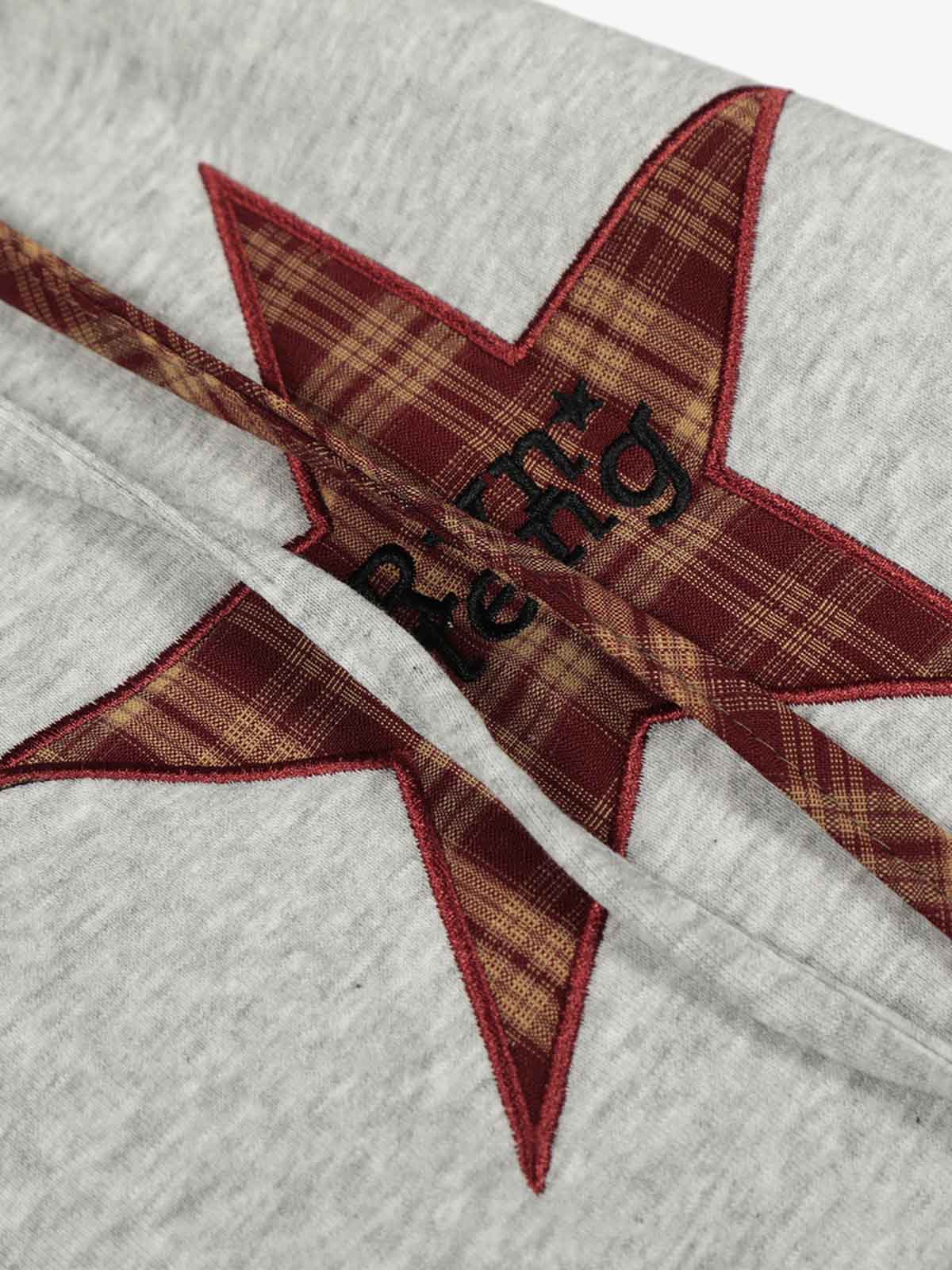 Star Patch Wide Leg Drawstring Sweatpants - Image 13