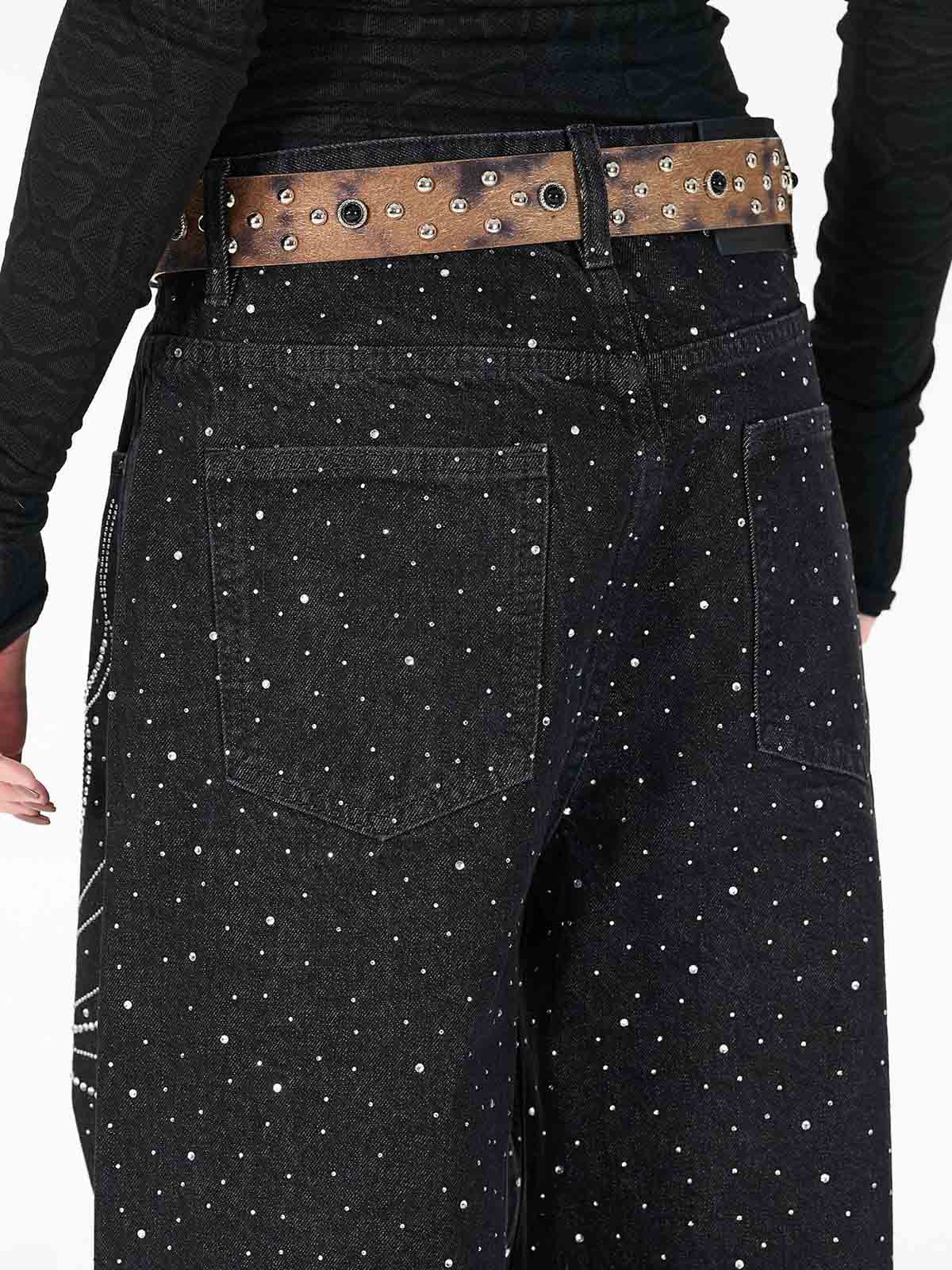 Star Rhinestone Embellished Baggy Jeans - Image 5
