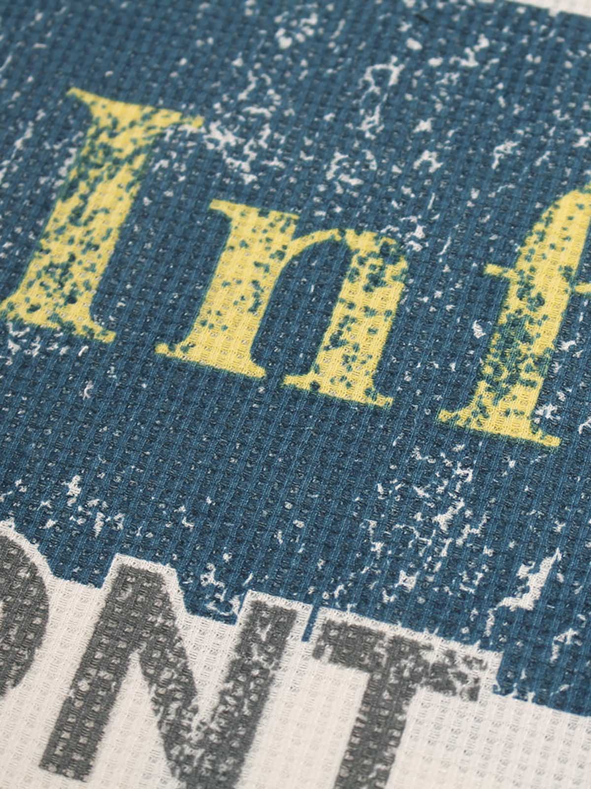 Statement Text Graphic Waffle T-Shirt - Image 10