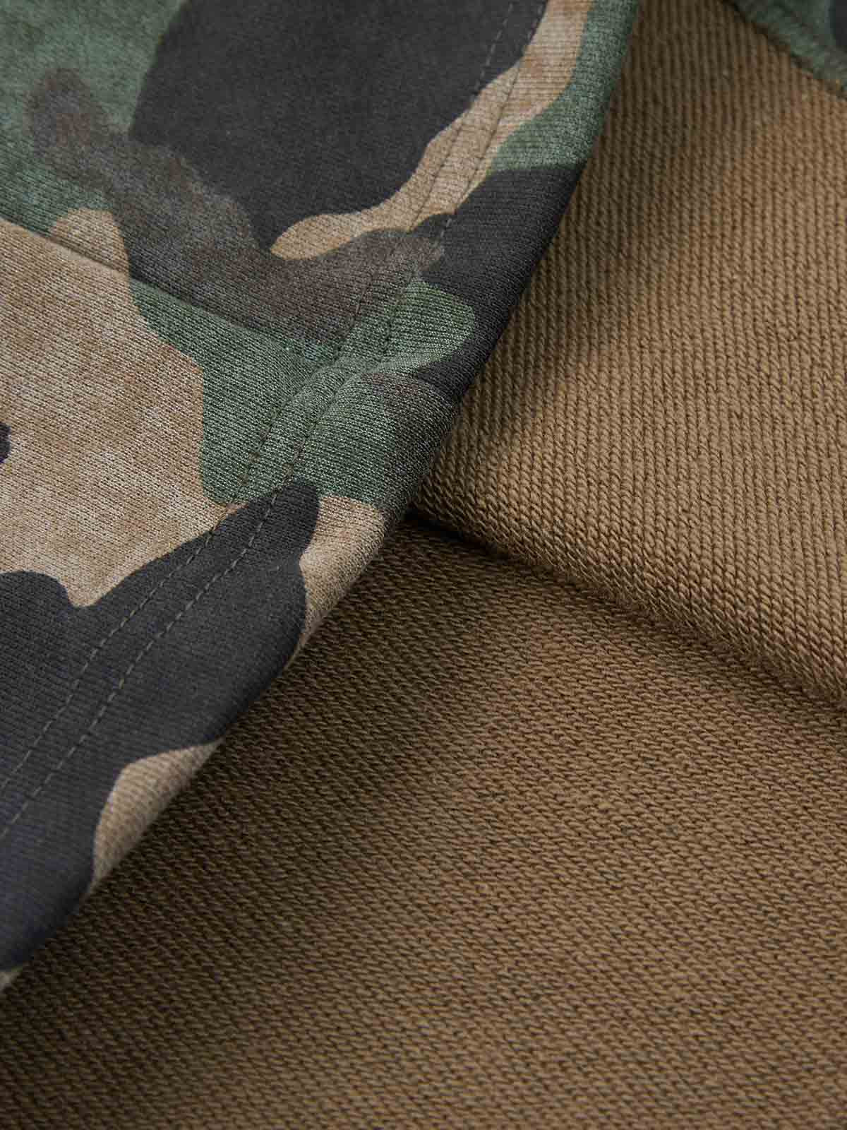 Street Camouflage Patchwork Faux Two-Piece Hooded Top - Image 10