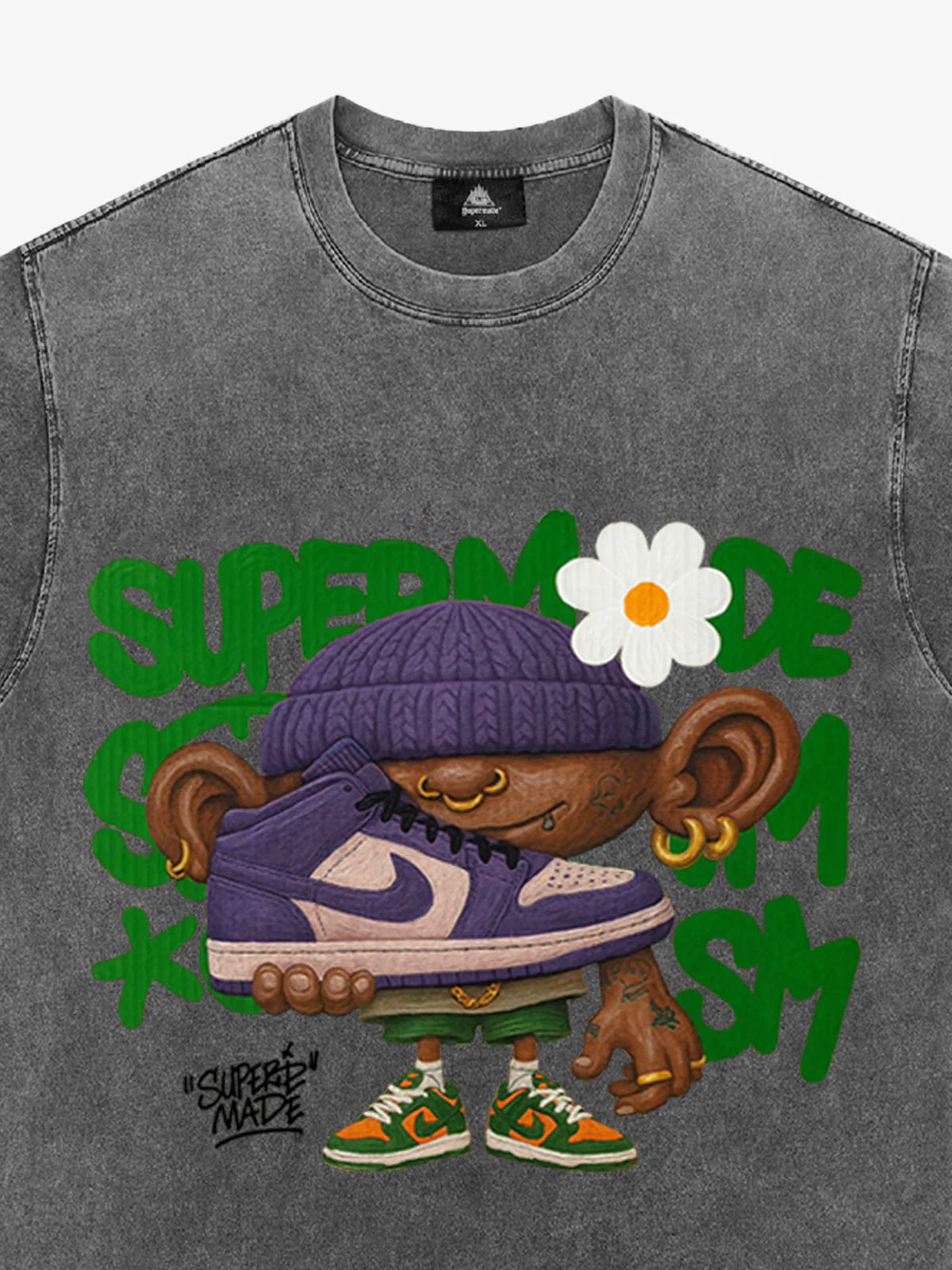 Street Cartoon Sneaker Graffiti Sneaker T-shirt - Image 13