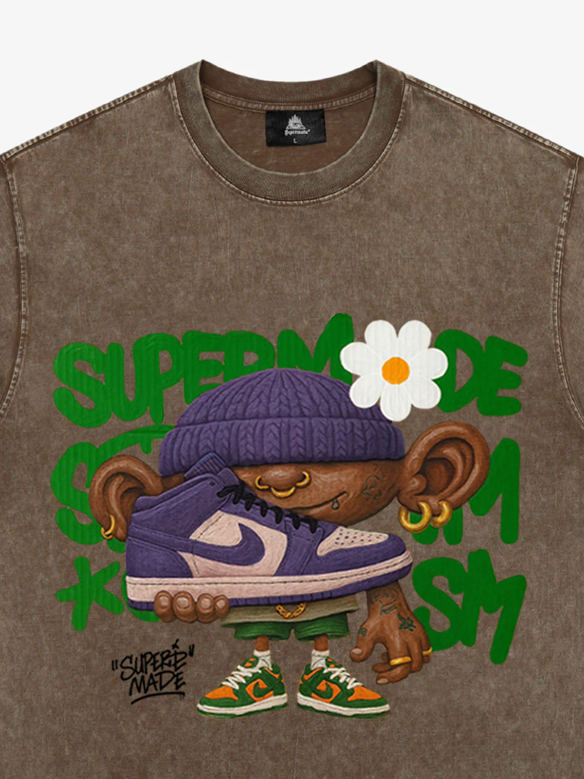 Street Cartoon Sneaker Graffiti Sneaker T-shirt - Image 14