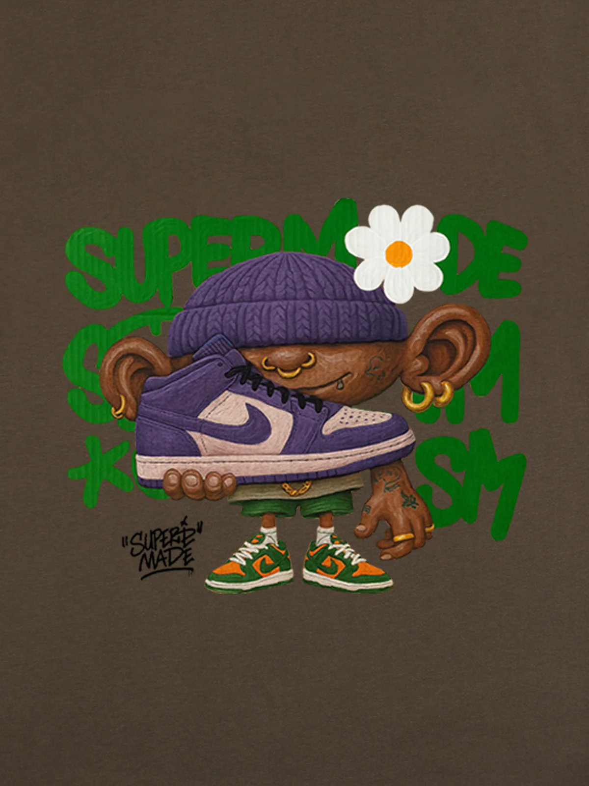 Street Cartoon Sneaker Graffiti Sneaker T-shirt - Image 17