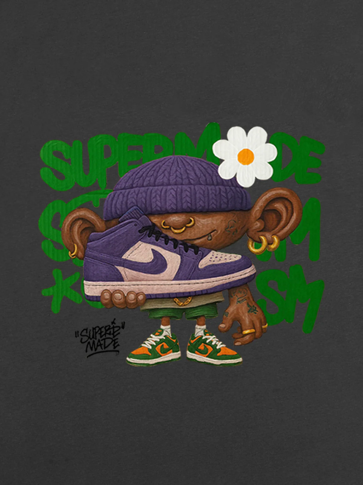 Street Cartoon Sneaker Graffiti Sneaker T-shirt - Image 18