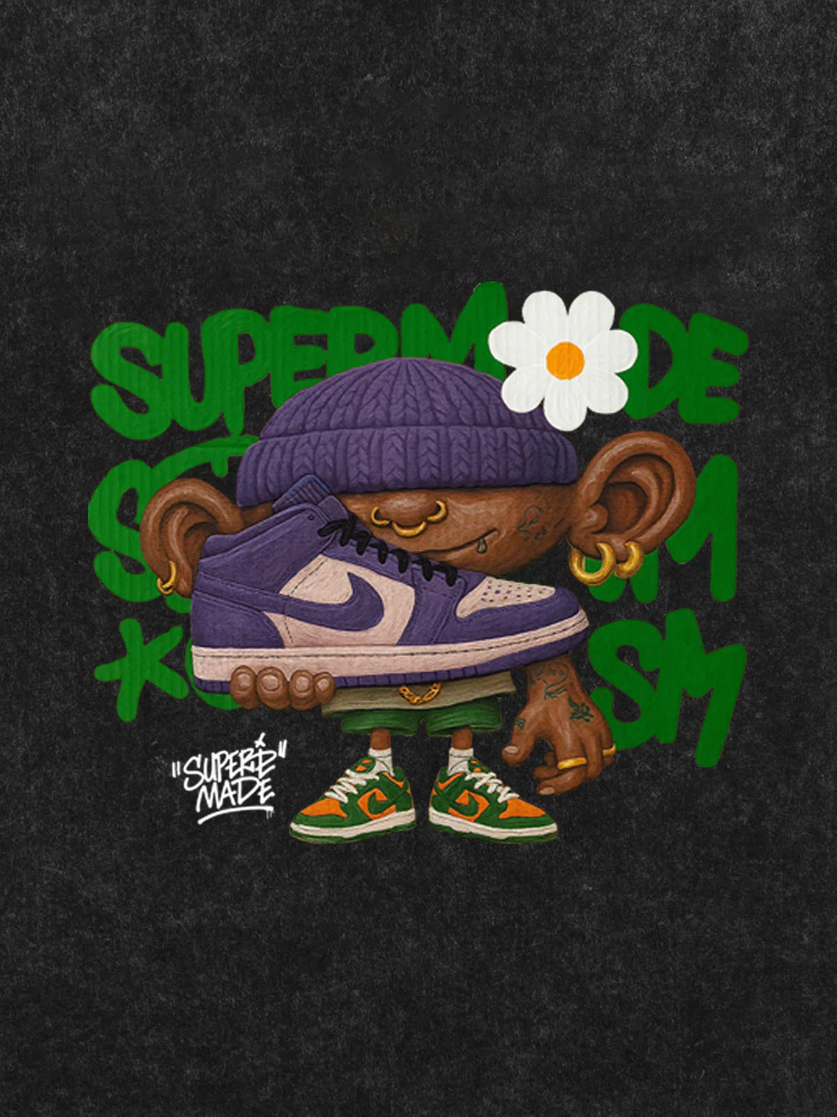 Street Cartoon Sneaker Graffiti Sneaker T-shirt - Image 19