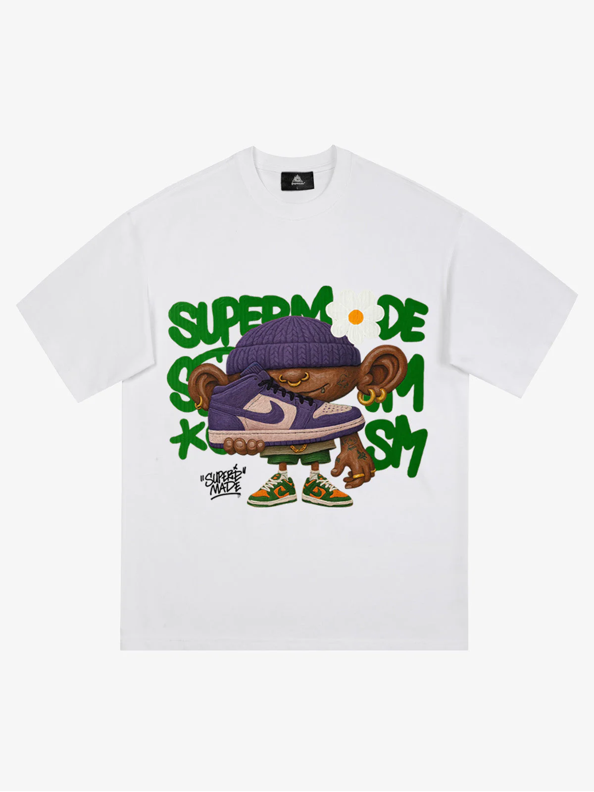 Street Cartoon Sneaker Graffiti Sneaker T-shirt - Image 2