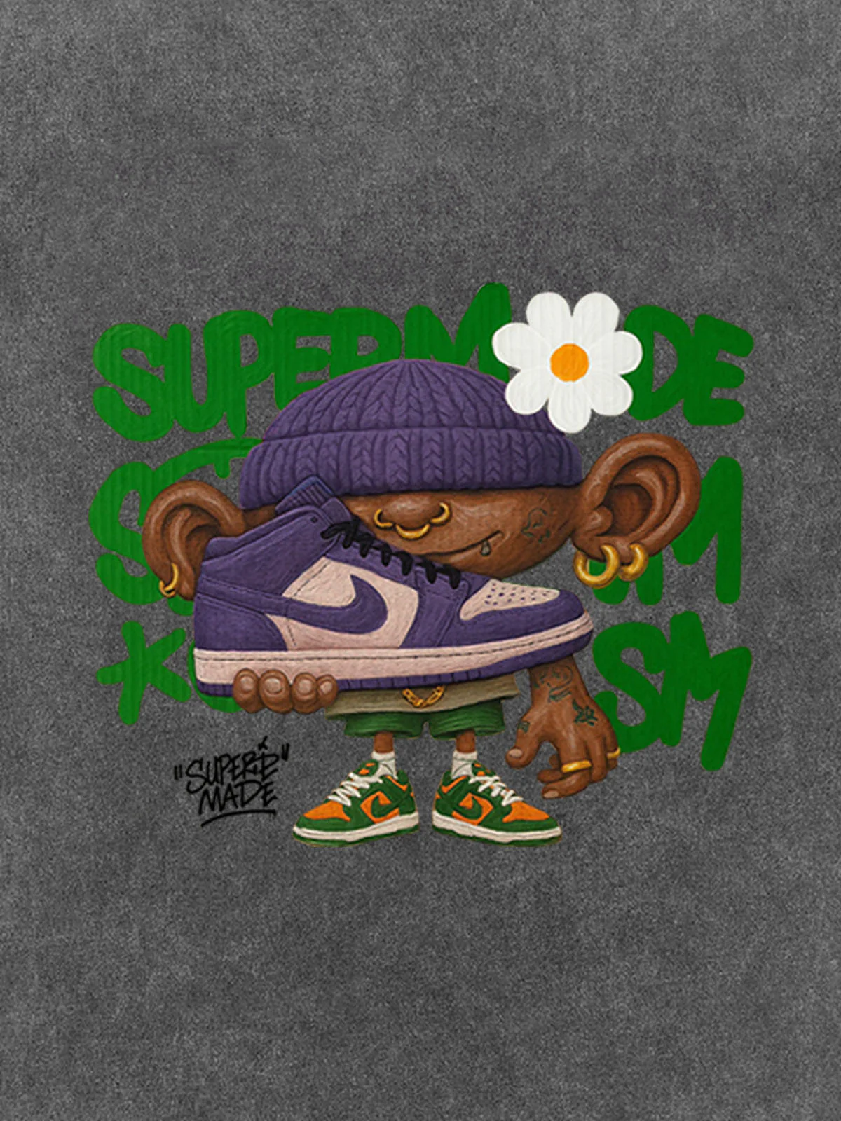 Street Cartoon Sneaker Graffiti Sneaker T-shirt - Image 20