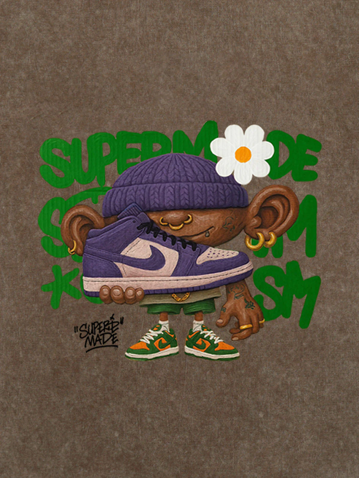 Street Cartoon Sneaker Graffiti Sneaker T-shirt - Image 21