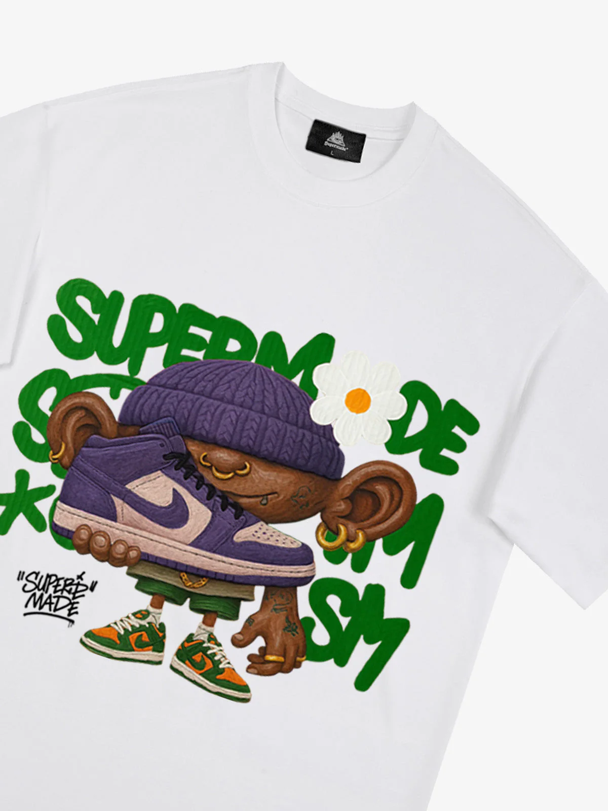 Street Cartoon Sneaker Graffiti Sneaker T-shirt - Image 23