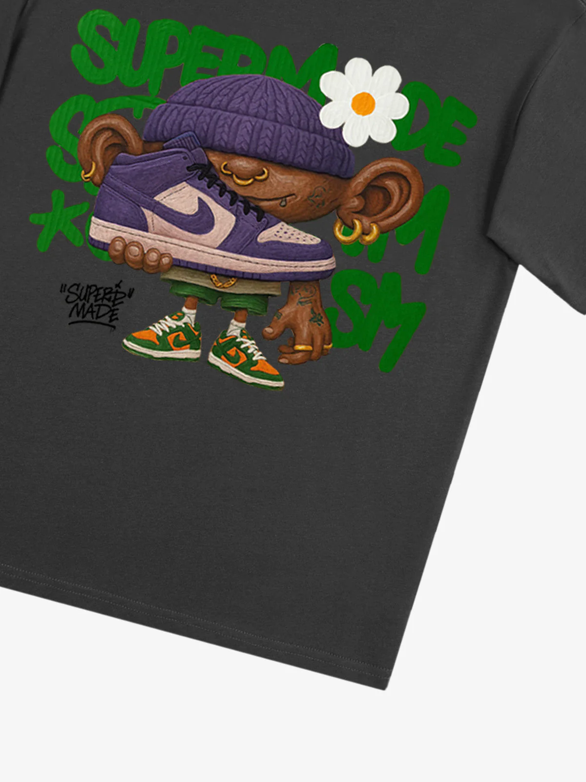 Street Cartoon Sneaker Graffiti Sneaker T-shirt - Image 32