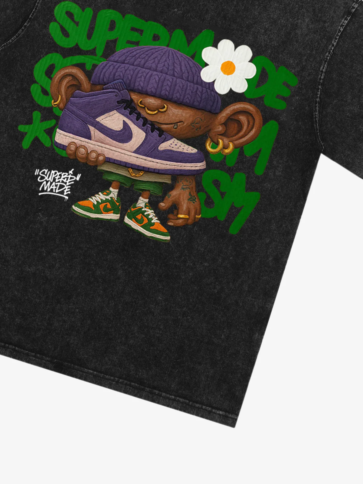 Street Cartoon Sneaker Graffiti Sneaker T-shirt - Image 33