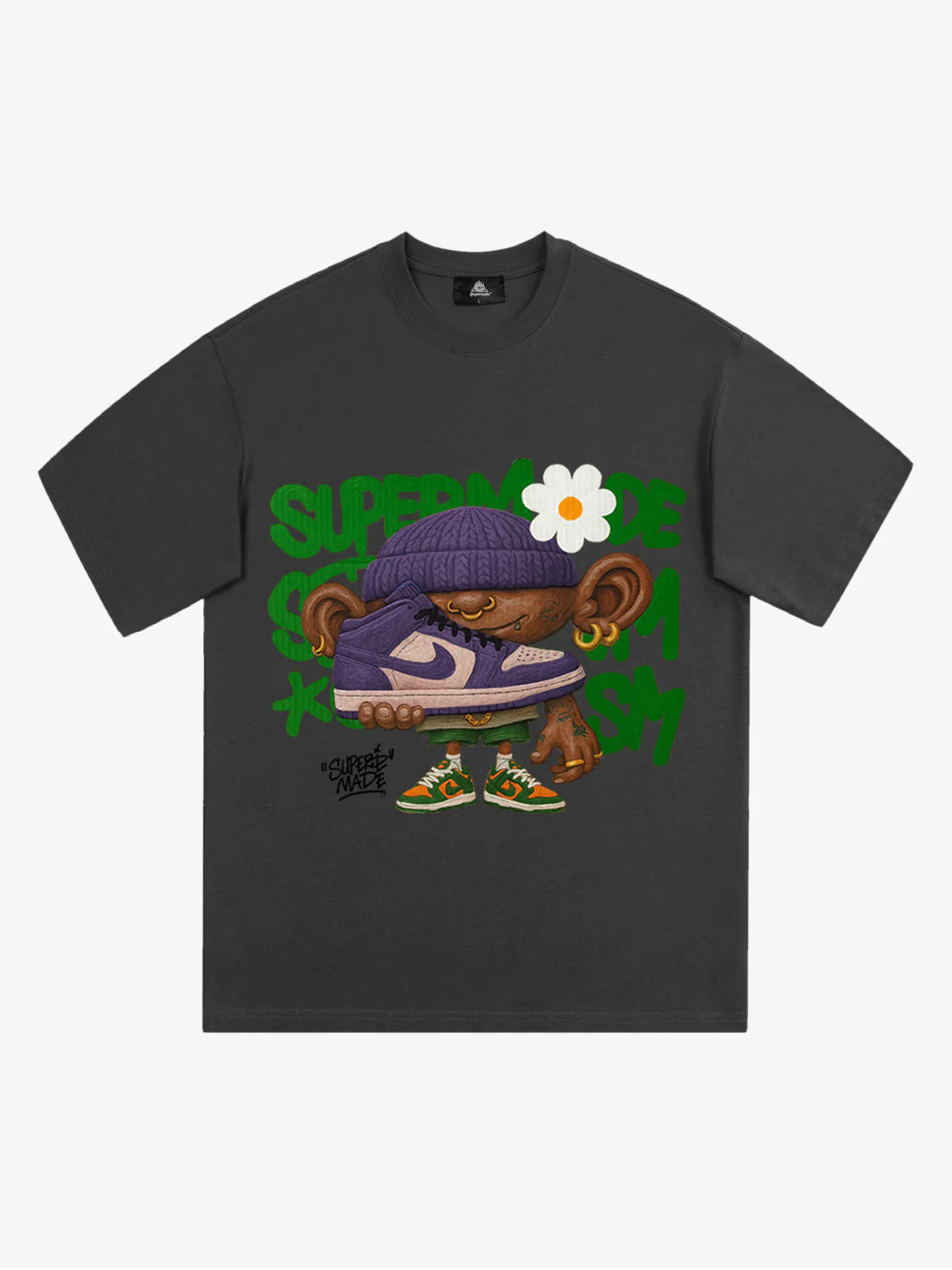 Street Cartoon Sneaker Graffiti Sneaker T-shirt - Image 4