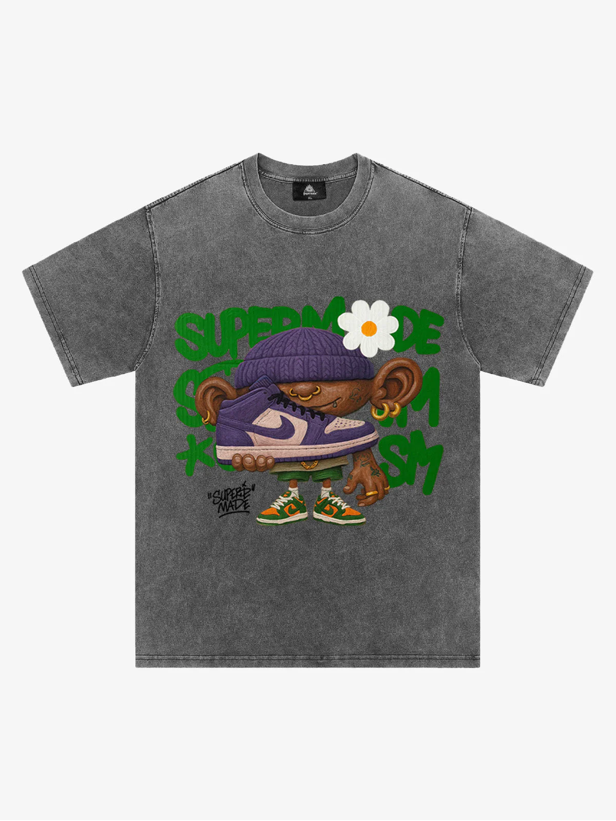 Street Cartoon Sneaker Graffiti Sneaker T-shirt - Image 6