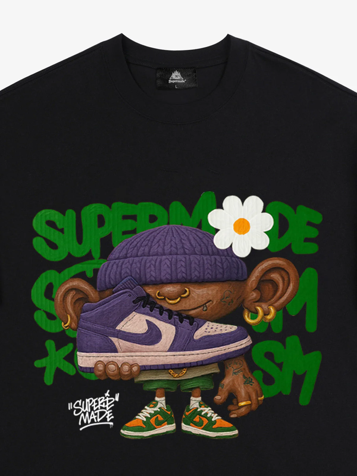 Street Cartoon Sneaker Graffiti Sneaker T-shirt - Image 8