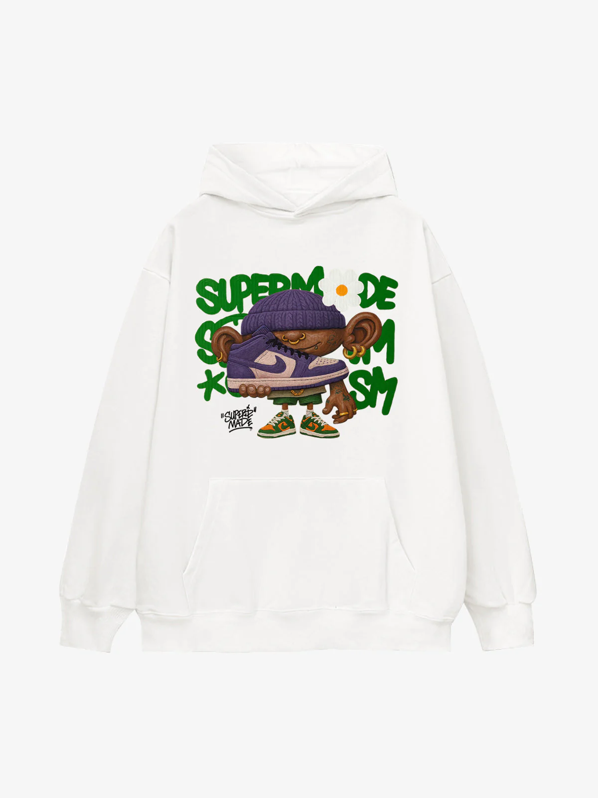 Street Cartoon Trend Sneakers Boy Hoodie