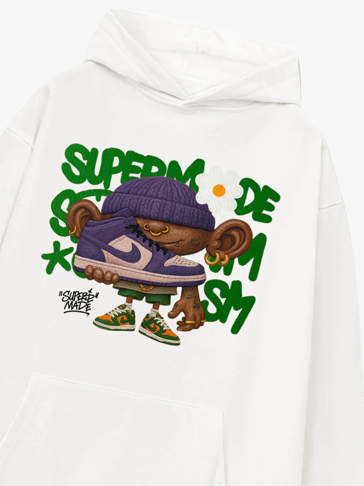 Street Cartoon Trend Sneakers Boy Hoodie - Image 10