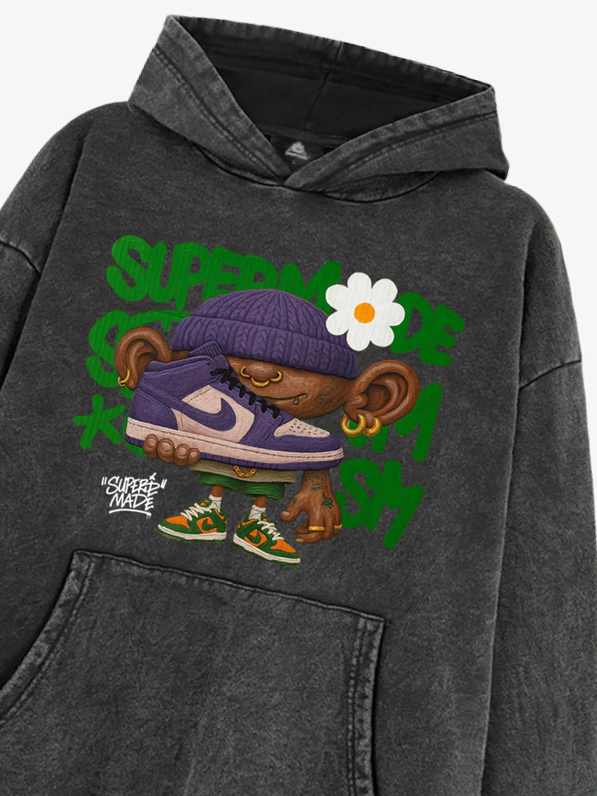 Street Cartoon Trend Sneakers Boy Hoodie - Image 12
