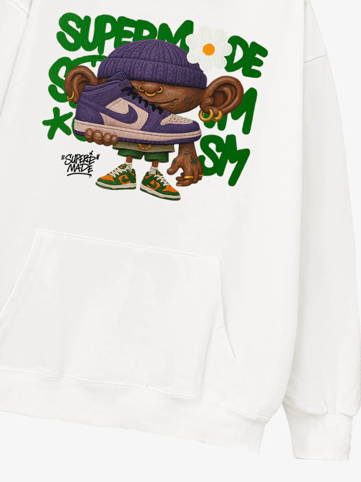 Street Cartoon Trend Sneakers Boy Hoodie - Image 13