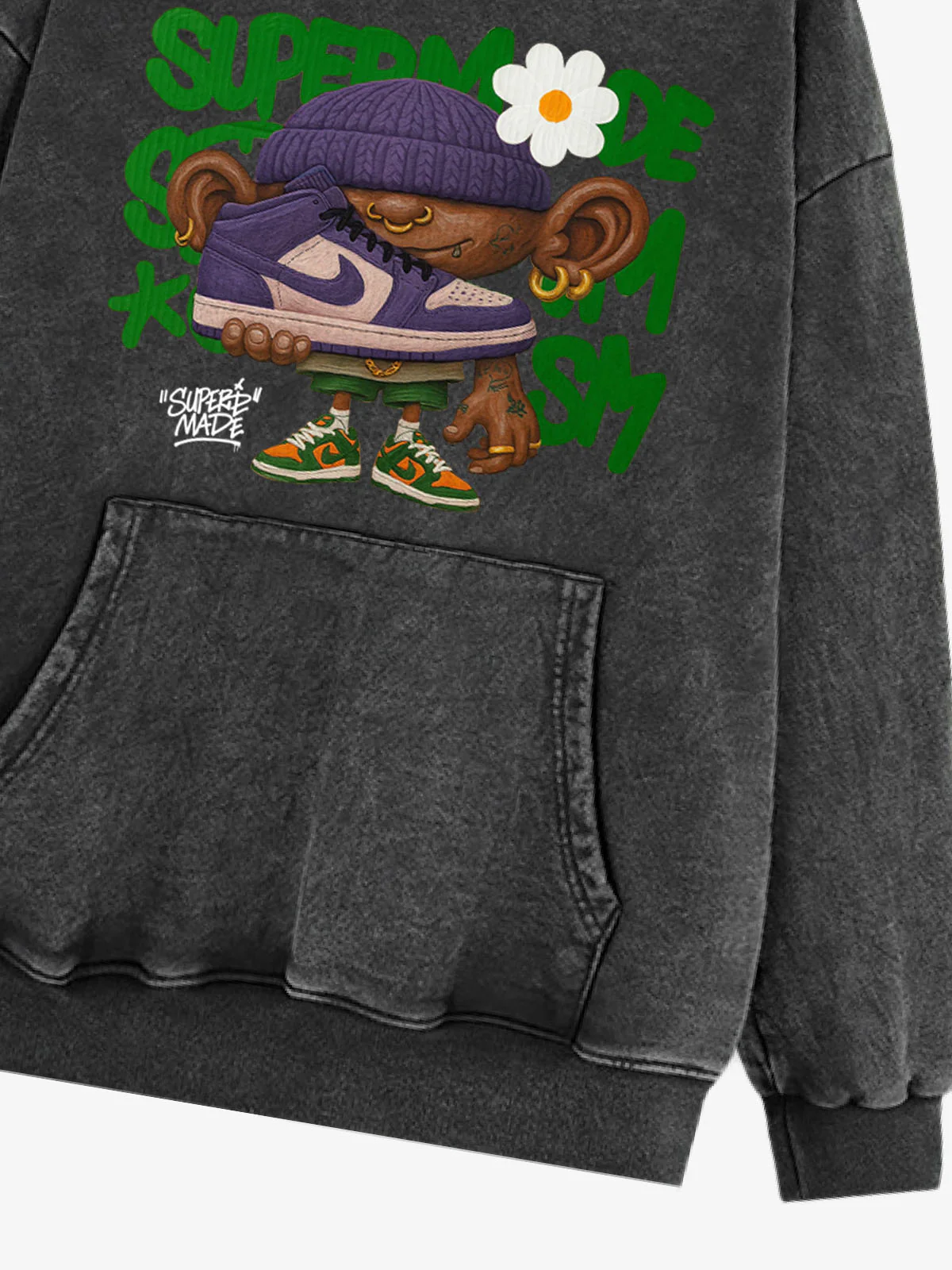 Street Cartoon Trend Sneakers Boy Hoodie - Image 15