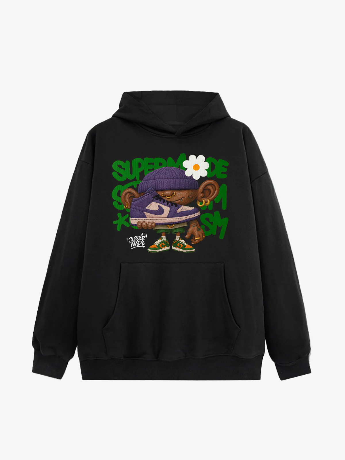 Street Cartoon Trend Sneakers Boy Hoodie - Image 2