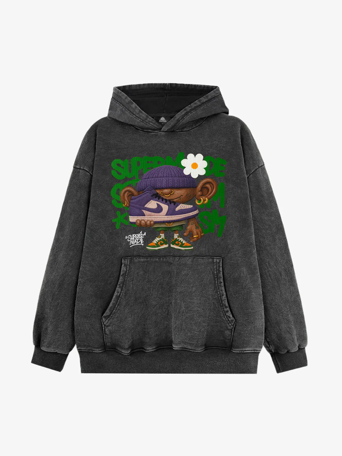 Street Cartoon Trend Sneakers Boy Hoodie - Image 3