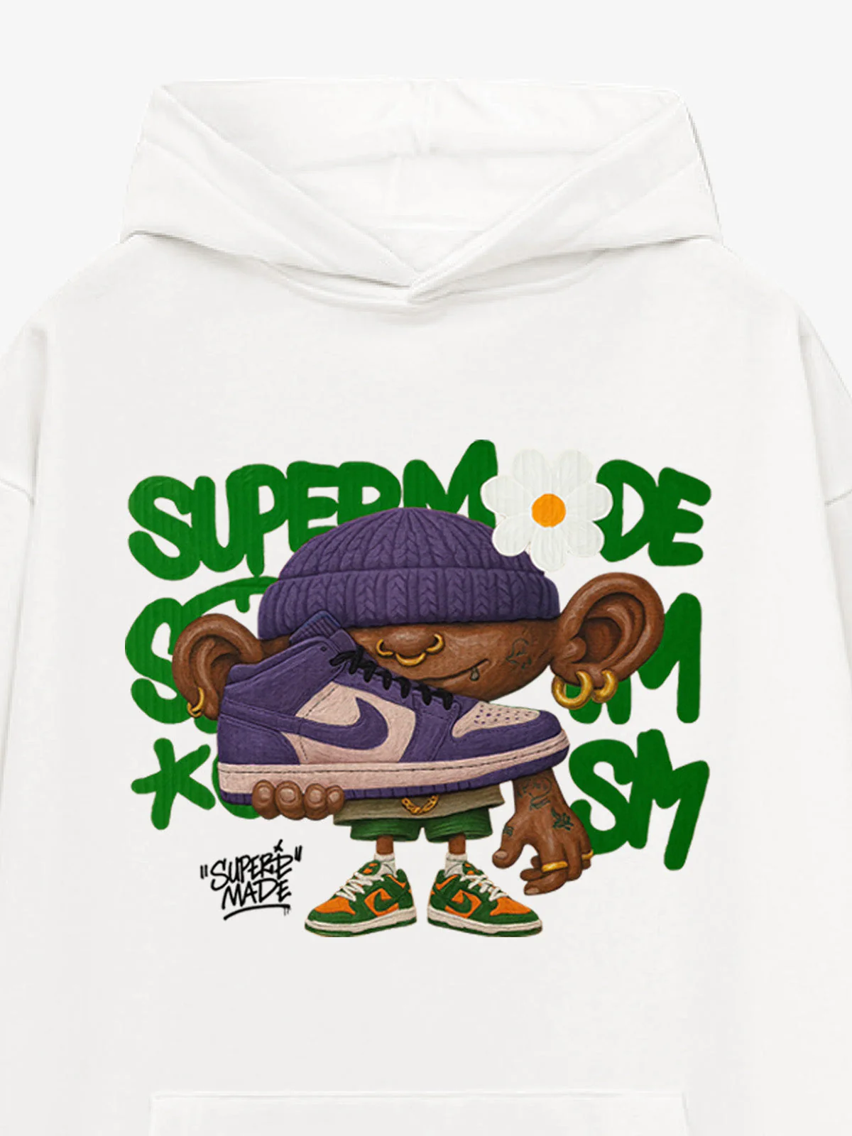 Street Cartoon Trend Sneakers Boy Hoodie - Image 4
