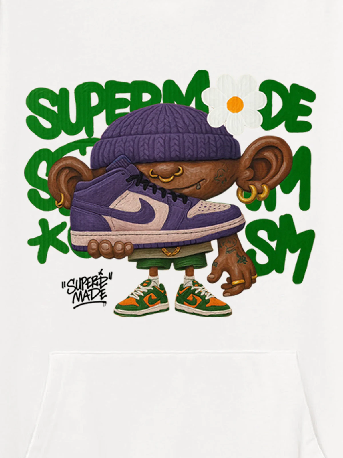 Street Cartoon Trend Sneakers Boy Hoodie - Image 7