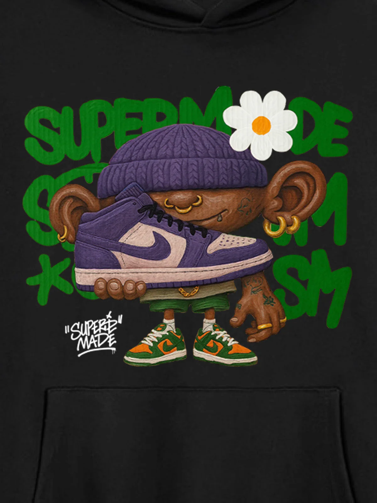 Street Cartoon Trend Sneakers Boy Hoodie - Image 8