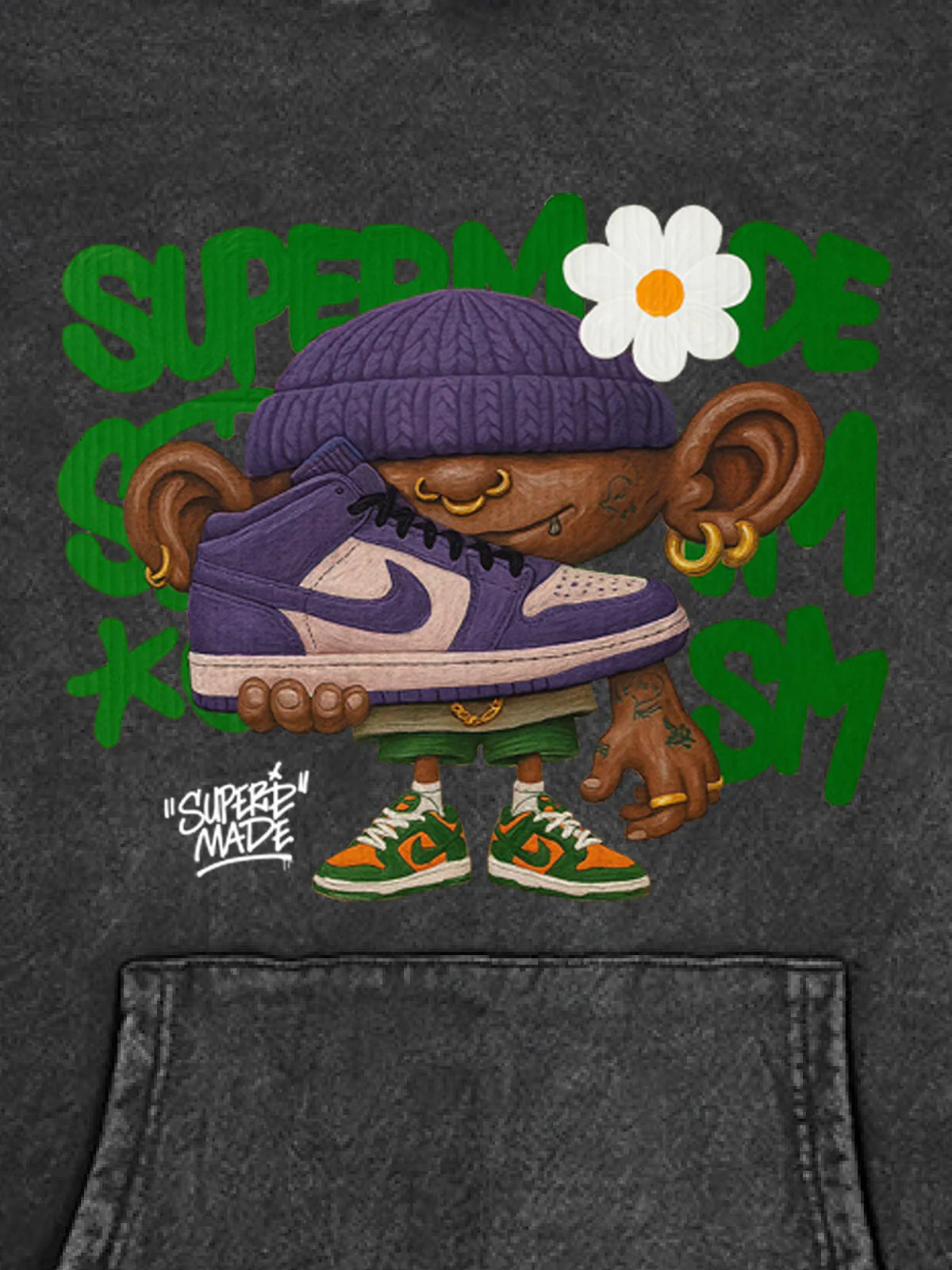 Street Cartoon Trend Sneakers Boy Hoodie - Image 9