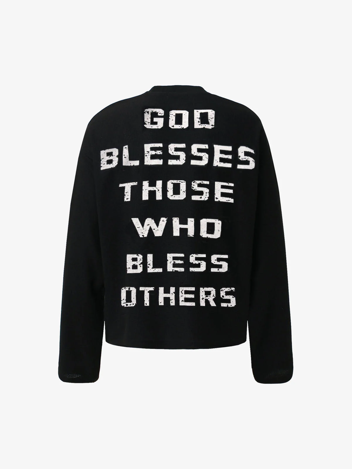 Street Cross Lettering Print Long-Sleeved T-Shirt - Image 12