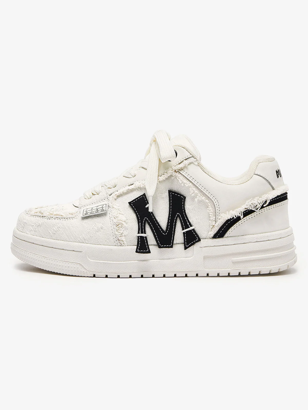 Street Distressed Denim Patchwork Sneakers - Image 2