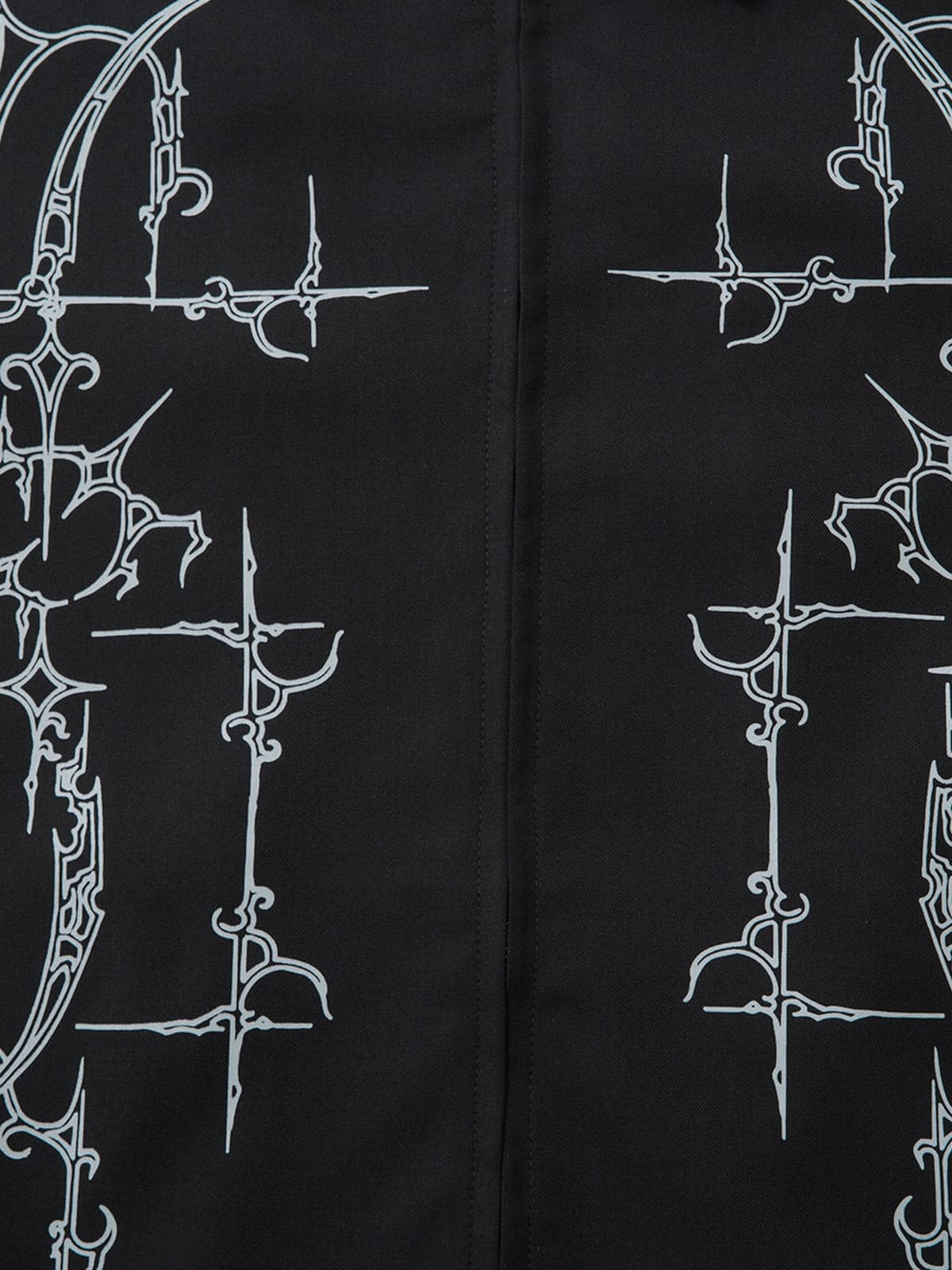 Street Gothic PU Leather Collar With Thorn Print Jacket - Image 8