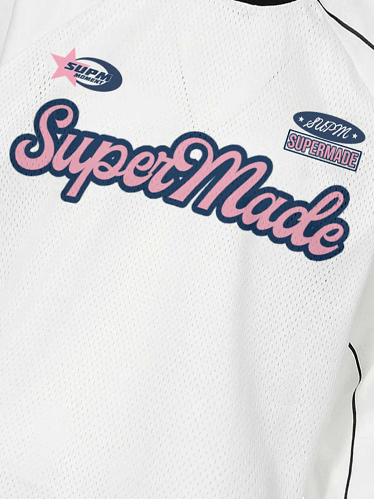Supermade Jersey Graffiti Letter Long Sleeve T-Shirt - Image 3