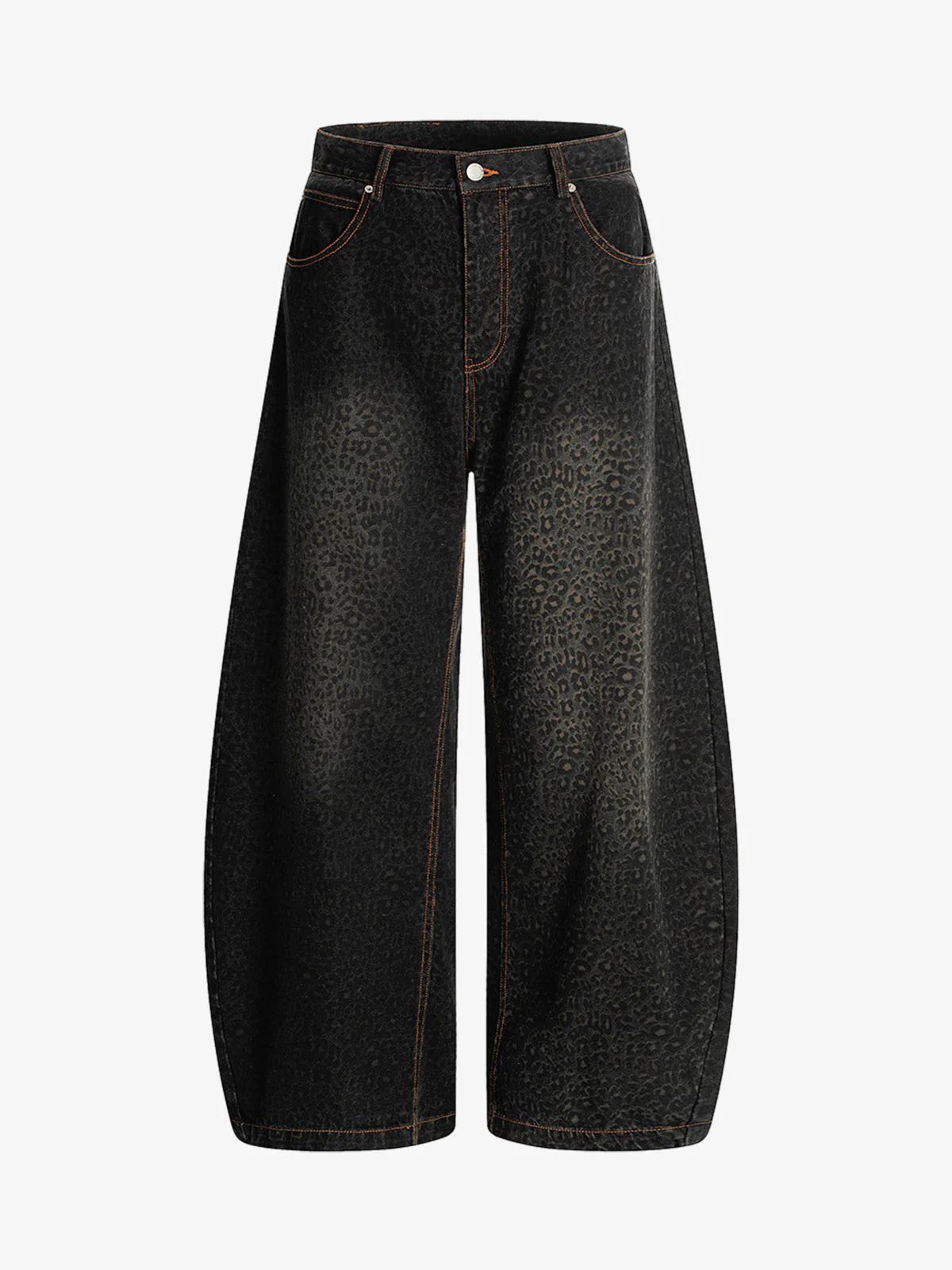 Denim Street Leopard Print Barrel Jeans - 2458 - Image 2