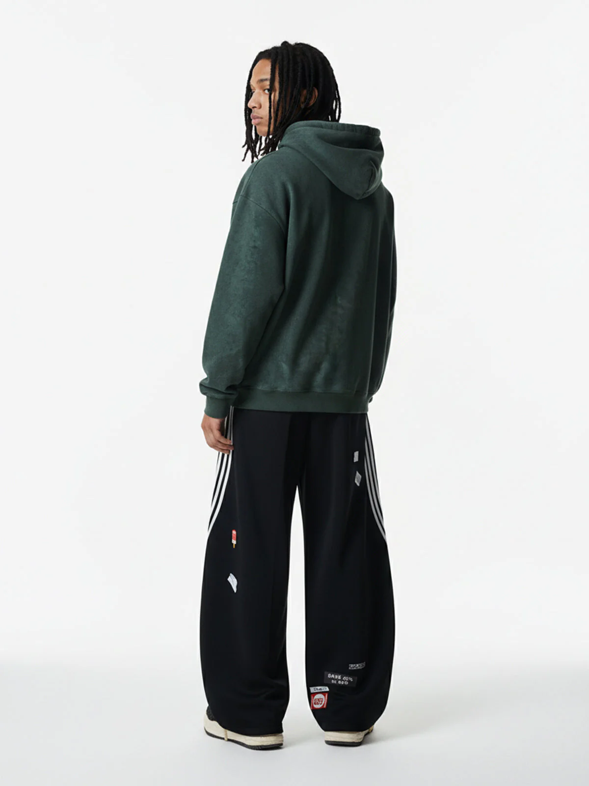 Street Patterned Striped Barrel Casual Pants - Image 7
