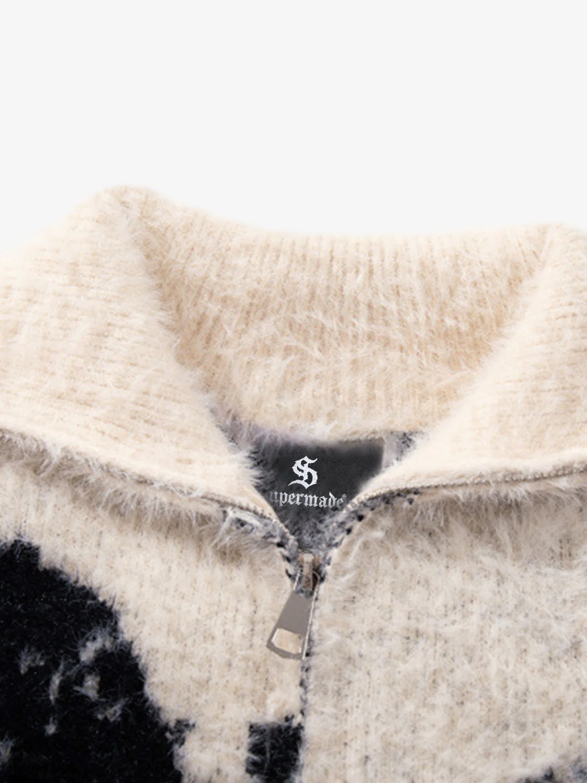 Street Subculture Angel Jacquard Cardigan Sweater - Image 9