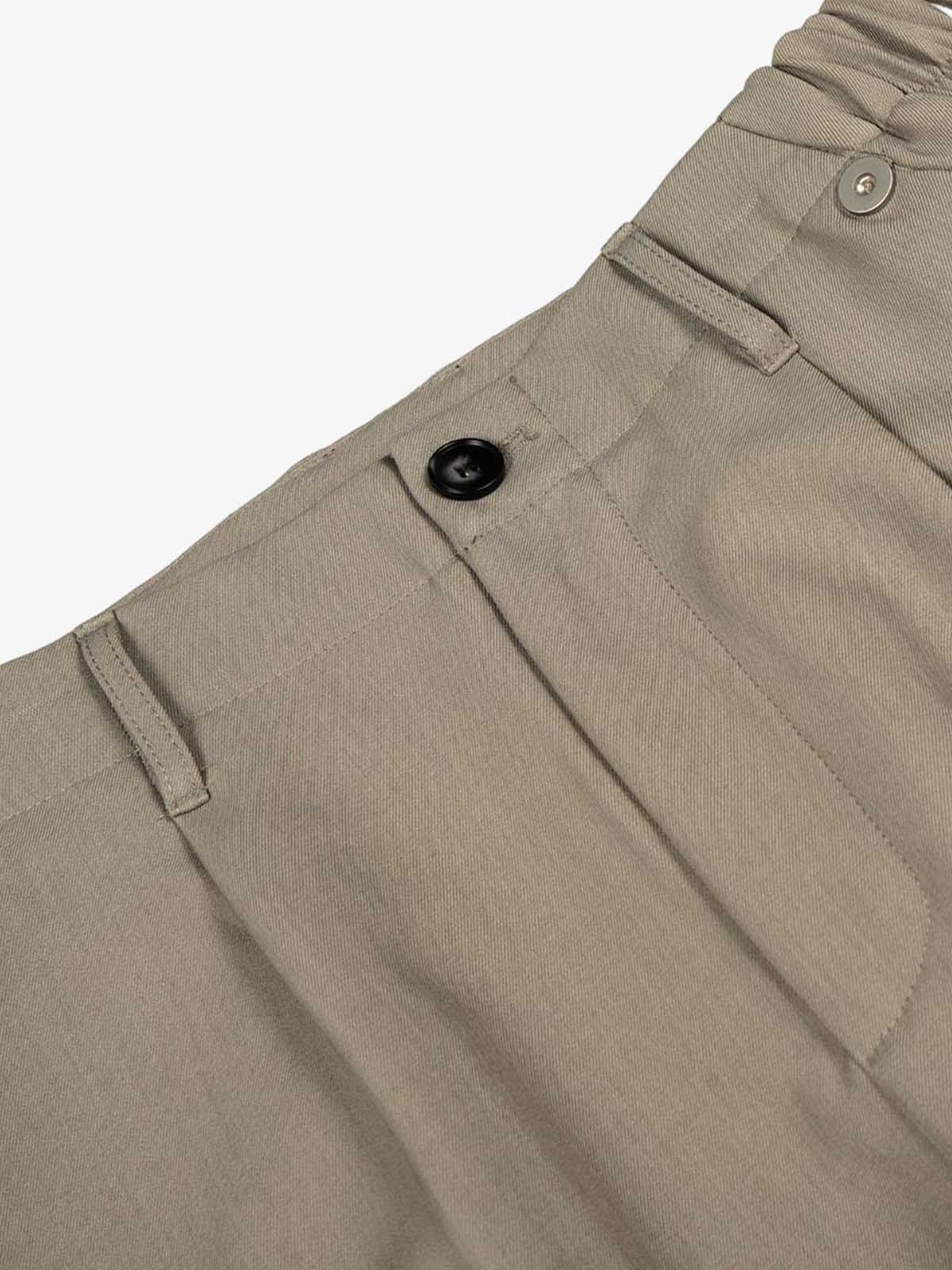 Structured Panel Pleated Wide Leg Barrel Pants - Image 4