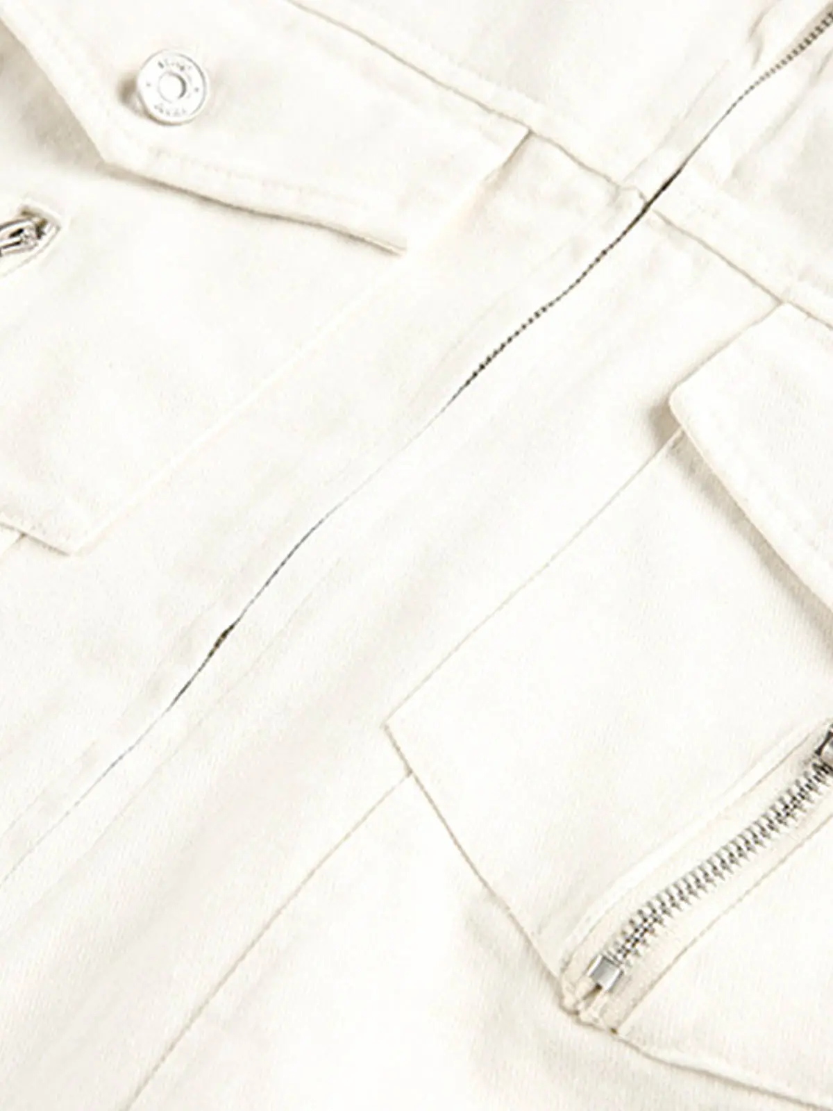 Structured Utility Stand Collar Zip Up Jacket - Image 6