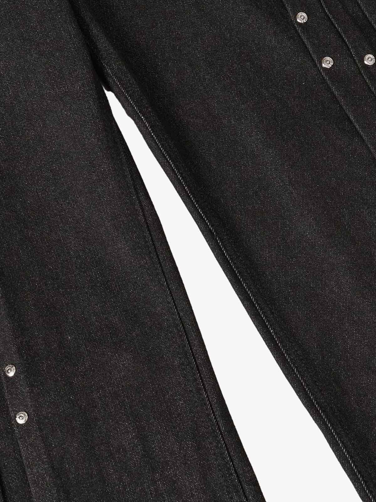 Studded Pleat Wide Leg Denim Jeans - Image 6