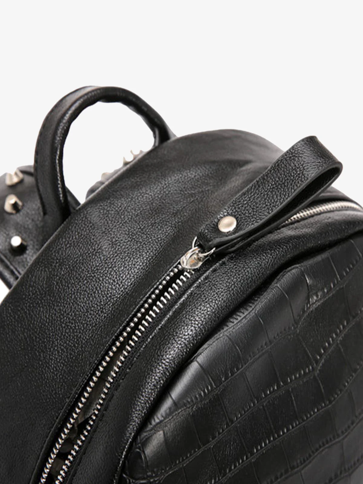Rivet Crocodile-Print Backpack - 2464 - Image 6