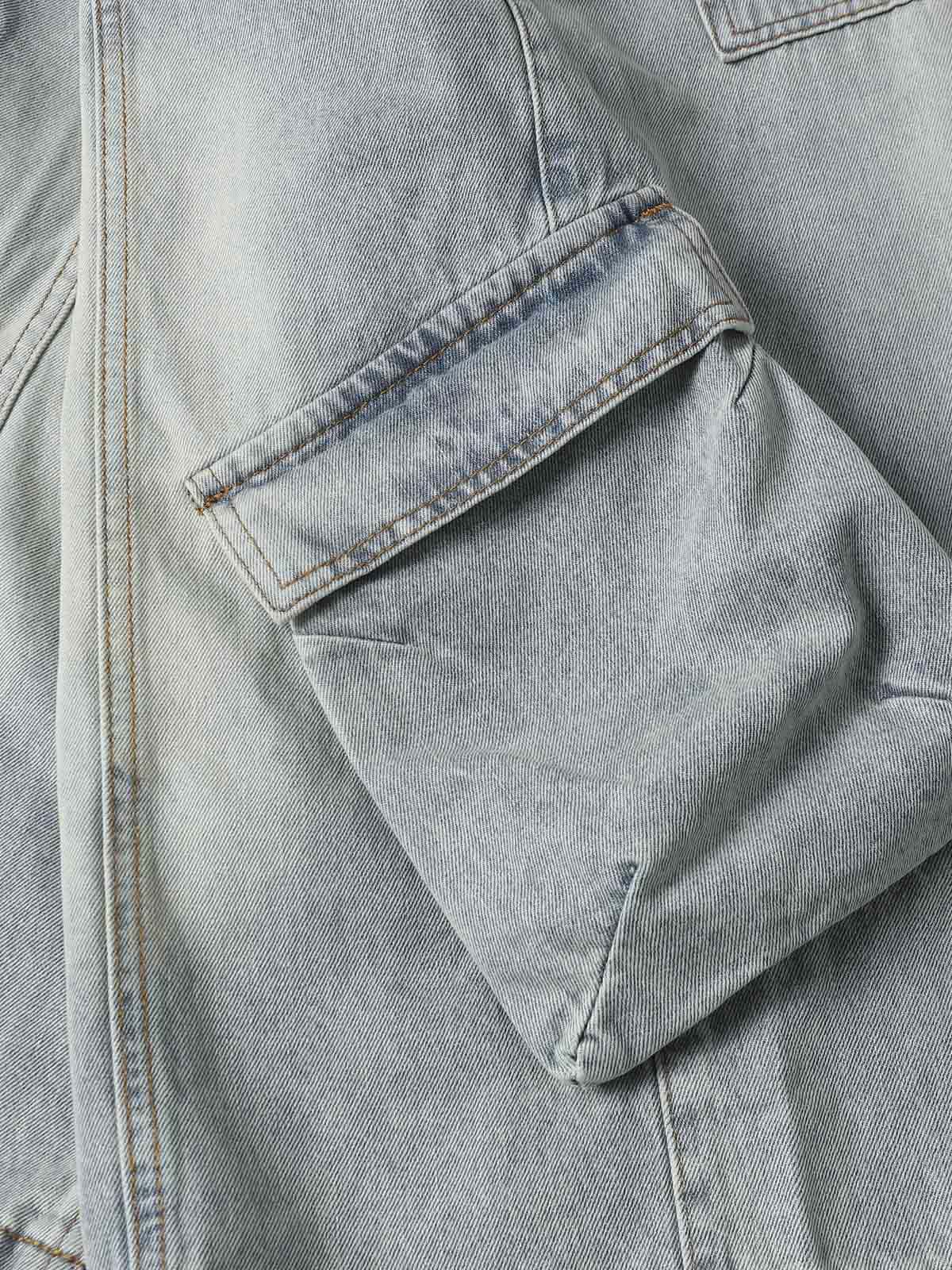 Cleanfit Denim Baggy Cargo Jorts - Image 4