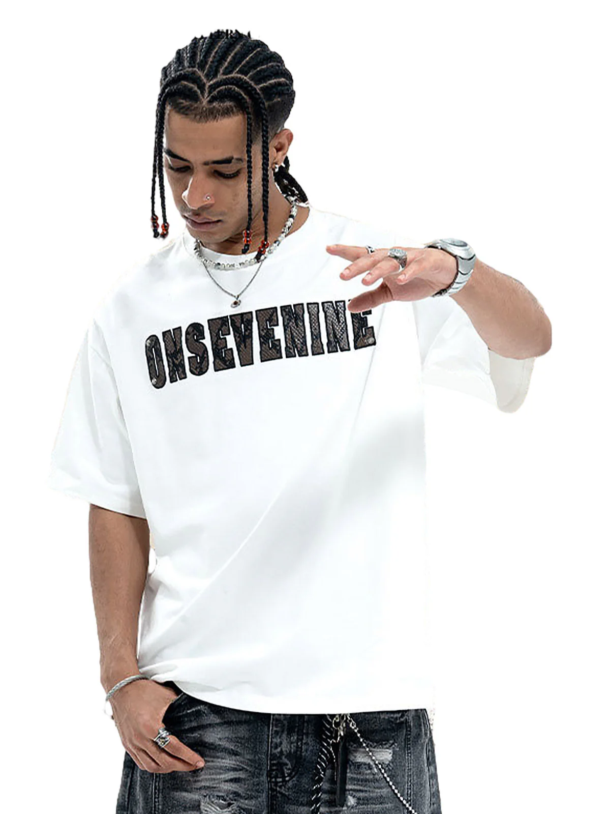 Camouflage Letter Short Sleeve T-Shirt - Image 7